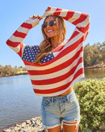 Liberty Muse Knit American Flag Sweater