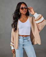 Bookstore Run Color Block Open Knit Cardigan