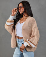 Bookstore Run Color Block Open Knit Cardigan