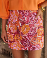 Orchard Lane Embellished Floral Mini Skirt