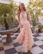 Love Filled Tiered Tulle Maxi Dress
