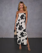 Kelsie Floral Strapless Maxi Dress