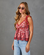Harvest Rose Floral Lace Top