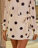 Sweet Spot Wrap Tie Polka Dot Mini Skirt
