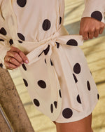 Sweet Spot Wrap Tie Polka Dot Mini Skirt