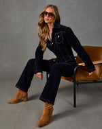 Tailored Love Velvet Straight Leg Pants