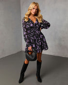 Slow Glint Printed Mini Dress