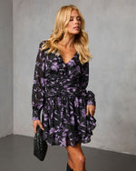 Slow Glint Printed Mini Dress