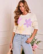 Bloom Garden Floral Knit Sweater
