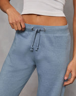 Blue Multi % Seloria Striped Hem Sweatpants-6