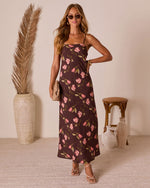 Picking Petals Satin Floral Maxi Dress VICI Picking Petals Satin Floral Maxi Dress VICI