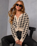Auda Houndstooth Cardigan