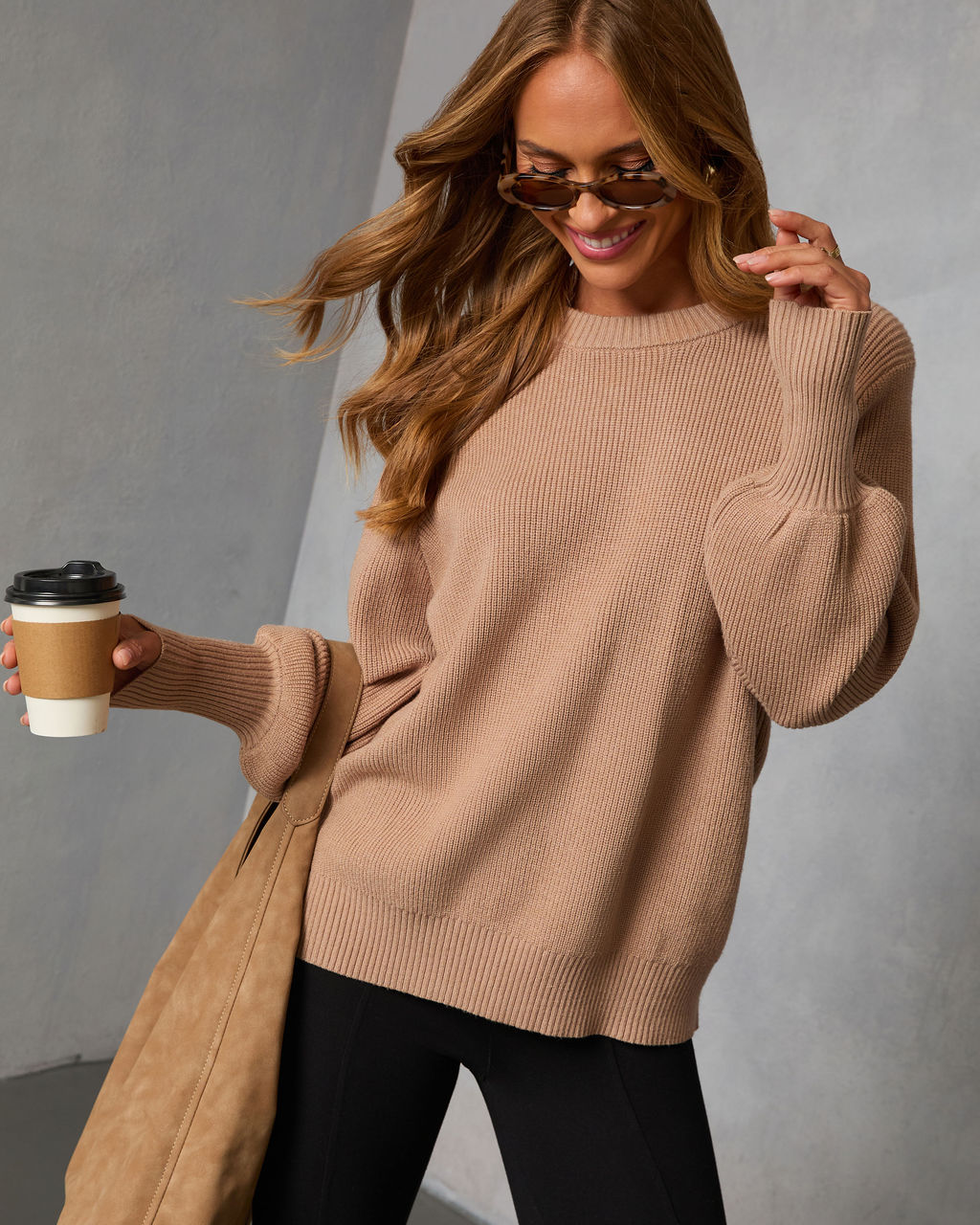 Baby It's You Knit Balloon Sleeve Pullover Sweater – VICI