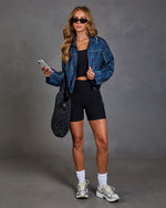 Active Form Plaid Track Jacket