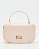 Oatmilk % Sienra Top Handle Leather Bag-3