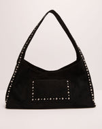 Western Drift Studded Faux Suede Shoulder Bag