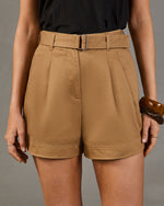 Roam Ready Cotton Belted Shorts