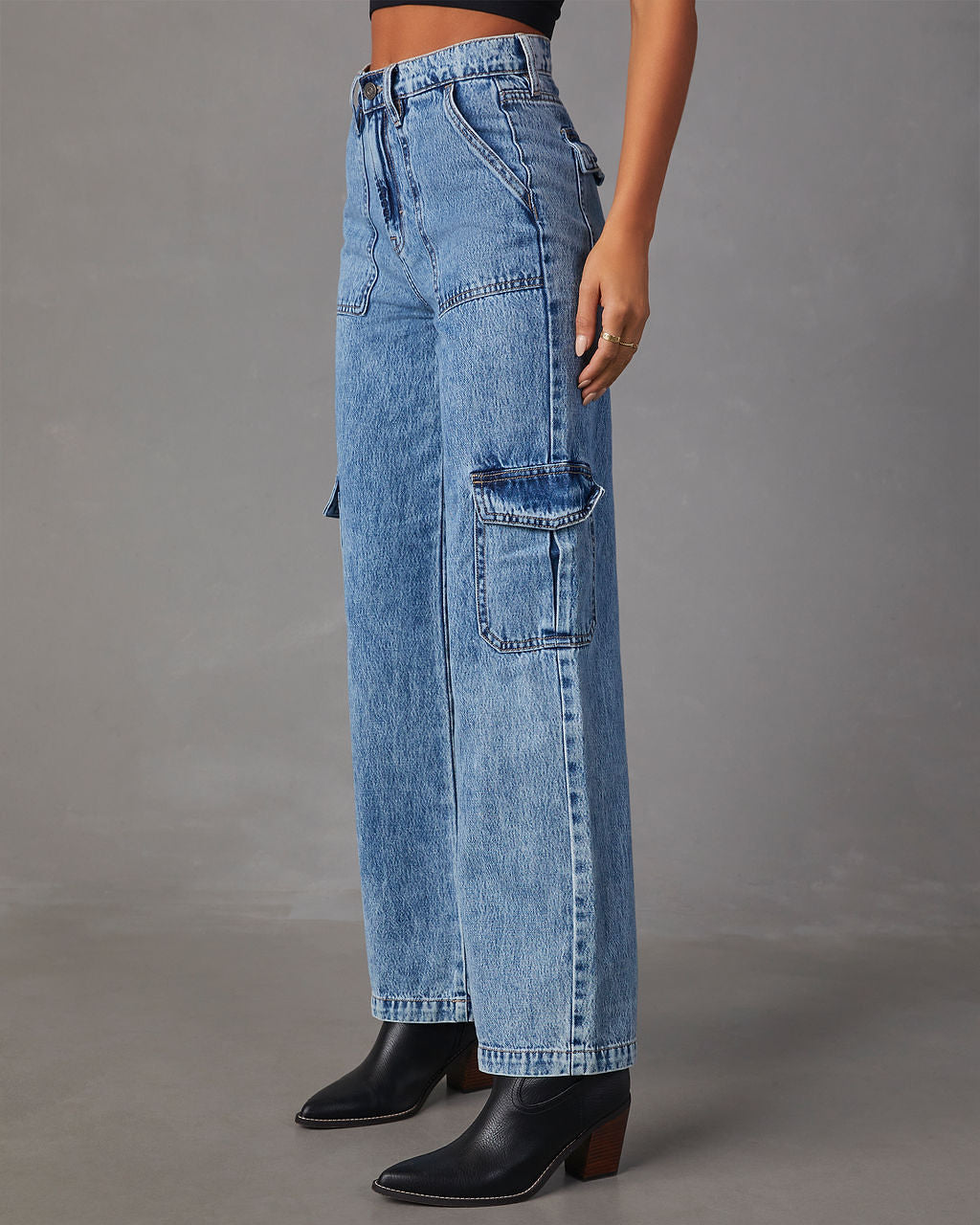 River High Waisted Cargo Jeans – VICI