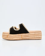 Black % Heidi Woven Platform Sandals-6