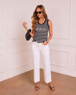 Jadore Muse Striped Cotton Tank Top