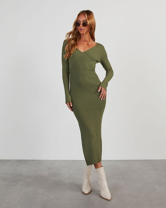 Marcell Long Sleeve Knit Maxi Dress VICI