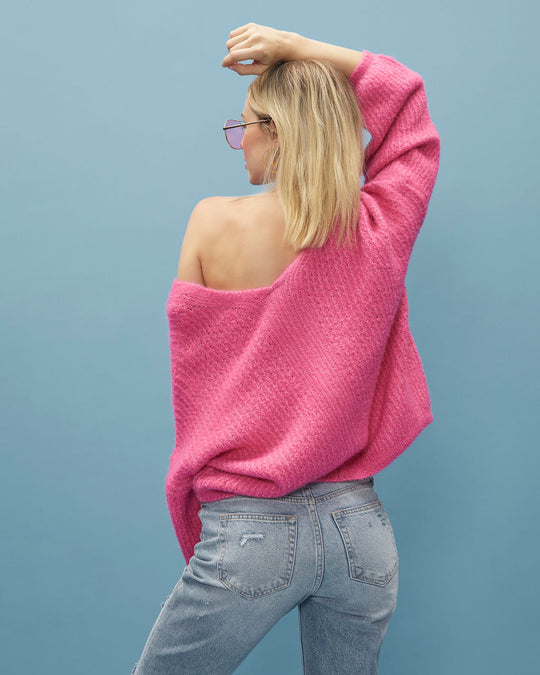 Pink % Egremont V-Neck Sweater-6