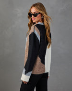 Warm Dusk Knit Abstract Sweater
