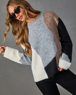 Warm Dusk Knit Abstract Sweater