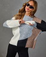 Warm Dusk Knit Abstract Sweater