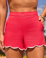 Freedom Tide Contrast Trim Linen Blend Shorts