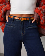 Camel % Harbor Sunset Skinny Belt-1