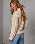 Sweet Meadow Embroidered Knit Sweater