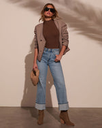 Brown % Samara Mockneck Bodysuit-14