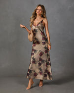 Sienna Bloom Floral Satin Maxi Dress