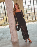 Dark Darling Floral Lace Maxi Dress