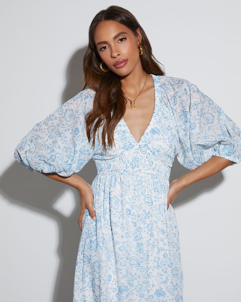 https://www.vicicollection.com/products/maxi-dress-with-bell-sleeves Bailey Long Sleeve Floral Maxi Dress – VICI
