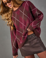 Macera Knit Argyle Sweater
