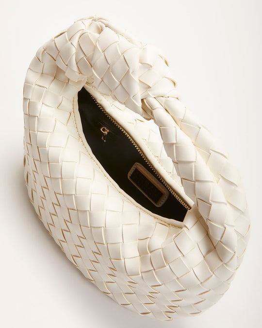 White % Tierra Woven Knot Handbag-4