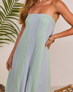 Sundrop Lagoon Striped Relaxed Strapless Jumpsuit