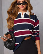 Porcha Collared Long Sleeve Top