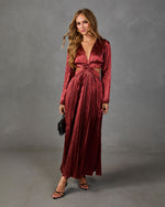 Elliana Satin Cut Out Maxi Dress