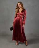 Elliana Satin Cut Out Maxi Dress