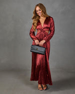 Elliana Satin Cut Out Maxi Dress