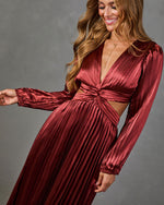 Elliana Satin Cut Out Maxi Dress