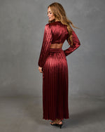 Elliana Satin Cut Out Maxi Dress