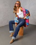 Gildelle Multi Color Print Cardigan
