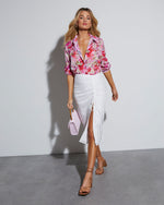 Pink % Season Of Blooms Long Sleeve Top-2