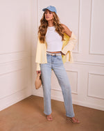 Yellow % Casual Poise Striped Button Down Top-6