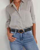 Black/Gold % Beauden Oval Buckle Belt-1