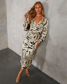 Romantic Match Printed Midi Skirt